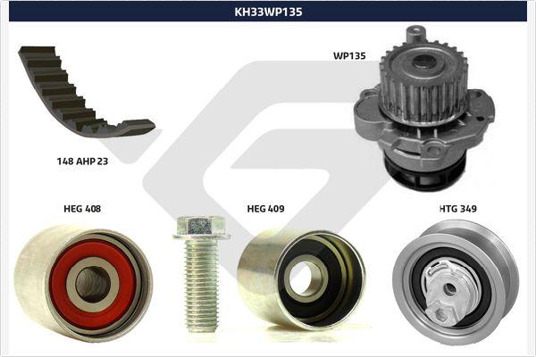 Hutchinson KH 33WP135 - Water Pump & Timing Belt Set car-mod.net
