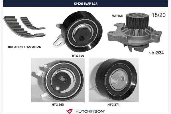 Hutchinson KH 261WP148 - Water Pump & Timing Belt Set car-mod.net