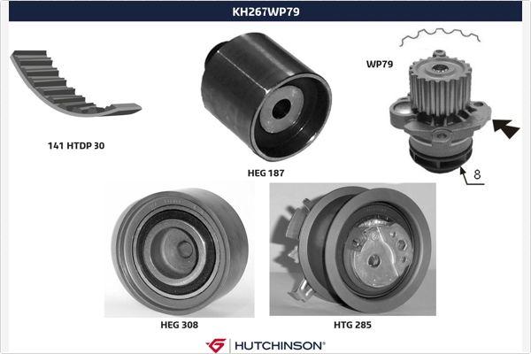Hutchinson KH 267WP79 - Water Pump & Timing Belt Set car-mod.net