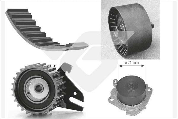 Hutchinson KH 273WP25 - Water Pump & Timing Belt Set car-mod.net