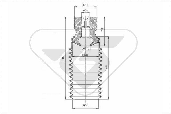 Hutchinson KP053 - Dust Cover Kit, shock absorber car-mod.net