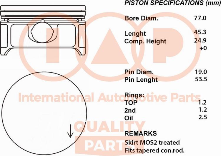 IAP QUALITY PARTS 100-51002 - Piston car-mod.net
