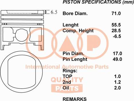 IAP QUALITY PARTS 100-03042 - Piston car-mod.net