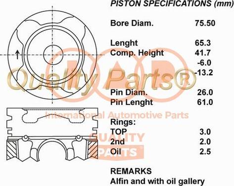 IAP QUALITY PARTS 100-11151 - Piston car-mod.net