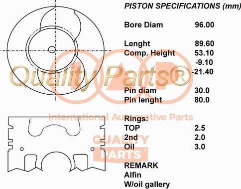 IAP QUALITY PARTS 100-13062 - Piston car-mod.net