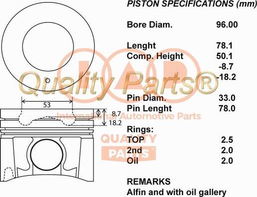 IAP QUALITY PARTS 100-13036 - Piston car-mod.net