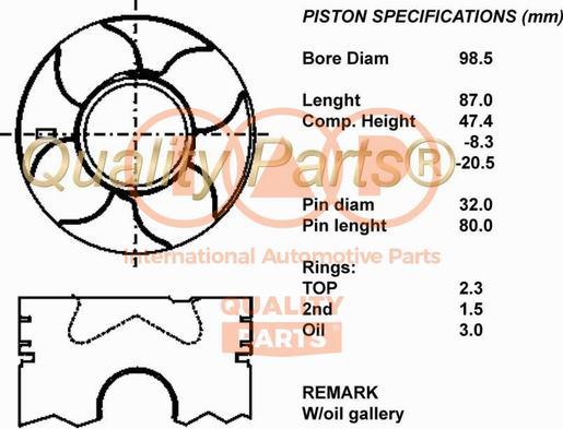IAP QUALITY PARTS 100-12032 - Piston car-mod.net