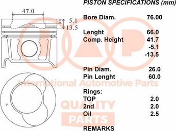 IAP QUALITY PARTS 100-29050 - Piston car-mod.net