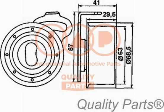 IAP QUALITY PARTS 127-17084 - Tensioner Pulley, timing belt car-mod.net