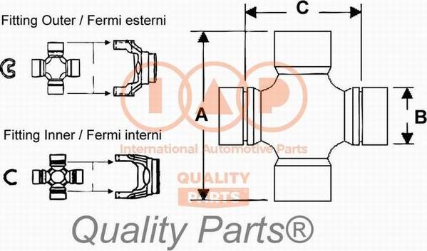 IAP QUALITY PARTS 308-03040 - Flexible disc, propshaft joint car-mod.net