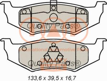 IAP QUALITY PARTS 704-02050 - Brake Pad Set, disc brake car-mod.net