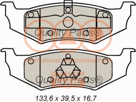 IAP QUALITY PARTS 704-02032 - Brake Pad Set, disc brake car-mod.net
