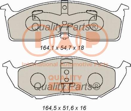 IAP QUALITY PARTS 704-02070 - Brake Pad Set, disc brake car-mod.net