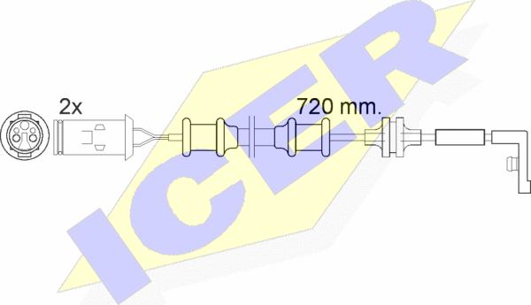Icer 610444 E C - Warning Contact, brake pad wear car-mod.net