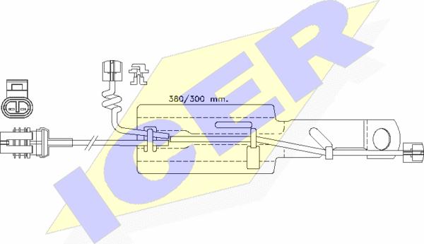 Icer 610433 E C - Warning Contact, brake pad wear car-mod.net