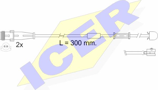 Icer 610504 E C - Warning Contact, brake pad wear car-mod.net