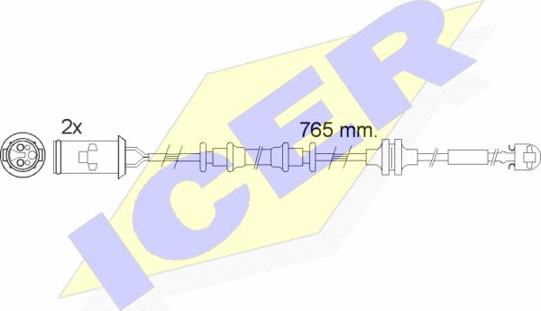 Icer 610535 E C - Warning Contact, brake pad wear car-mod.net