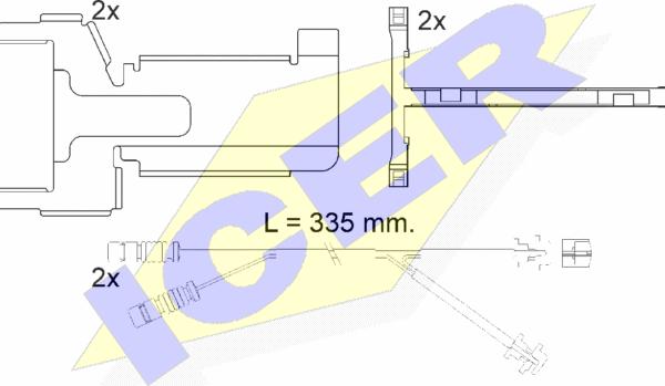Icer 610528 E C - Warning Contact, brake pad wear car-mod.net