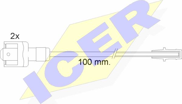 Icer 610010 E C - Warning Contact, brake pad wear car-mod.net