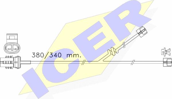 Icer 610356 E C - Warning Contact, brake pad wear car-mod.net