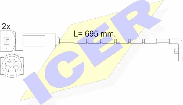 Icer 610241 E C - Warning Contact, brake pad wear car-mod.net