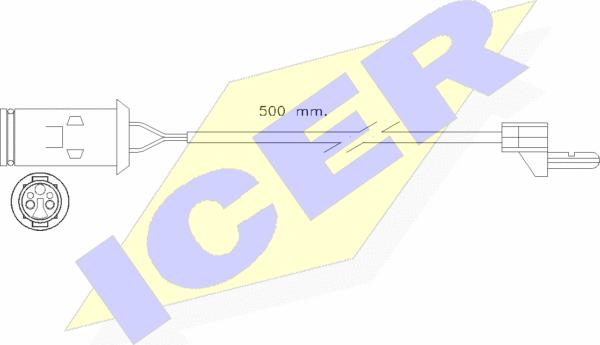 Icer 610222 E C - Warning Contact, brake pad wear car-mod.net