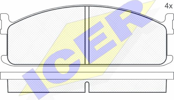 Icer 140521 - Brake Pad Set, disc brake car-mod.net