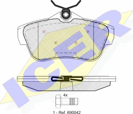 Icer 141823 - Brake Pad Set, disc brake car-mod.net