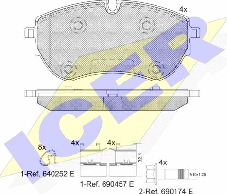 Icer 142319 - Brake Pad Set, disc brake car-mod.net