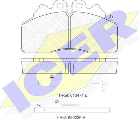 Icer 151958-117 - Brake Pad Set, disc brake car-mod.net