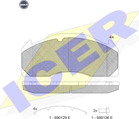 Icer 151427 G - Brake Pad Set, disc brake car-mod.net