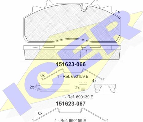 Icer 151623 - Brake Pad Set, disc brake car-mod.net