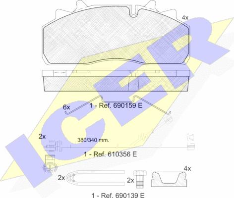 Icer 151623-124 - Brake Pad Set, disc brake car-mod.net