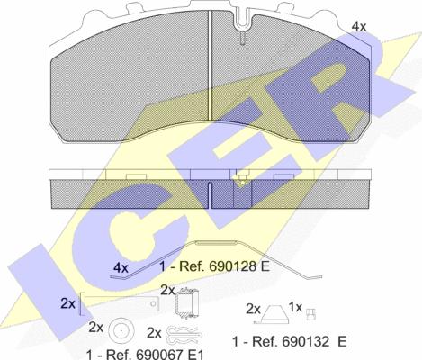 Icer 151194-066 - Brake Pad Set, disc brake car-mod.net
