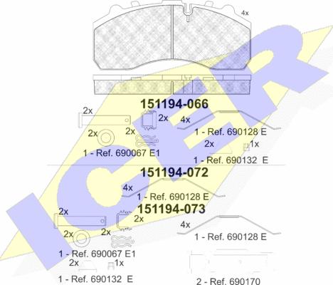 Icer 151194 - Brake Pad Set, disc brake car-mod.net