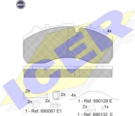 Icer 151194 G - Brake Pad Set, disc brake car-mod.net