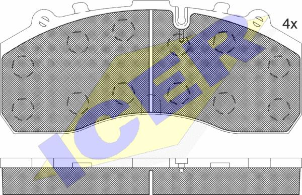 Icer 151195 - Brake Pad Set, disc brake car-mod.net