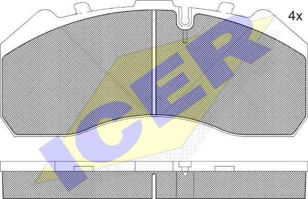 Icer 151193 - Brake Pad Set, disc brake car-mod.net
