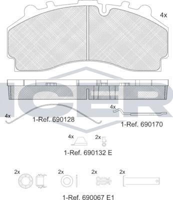 Icer 152456-066 - Brake Pad Set, disc brake car-mod.net