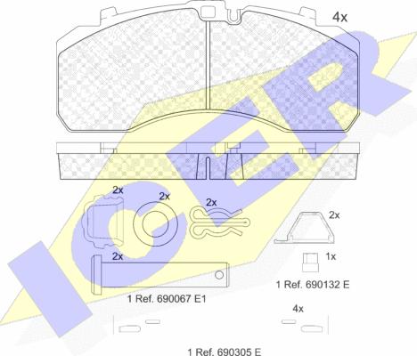 Icer 152091-066 - Brake Pad Set, disc brake car-mod.net