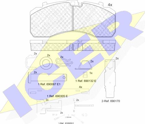 Icer 152091-113 - Brake Pad Set, disc brake car-mod.net