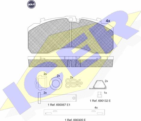 Icer 152091 G - Brake Pad Set, disc brake car-mod.net
