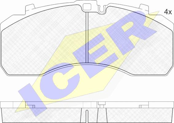 Icer 152091 - Brake Pad Set, disc brake car-mod.net