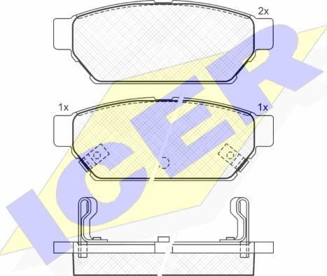 Icer 180982 - Brake Pad Set, disc brake car-mod.net