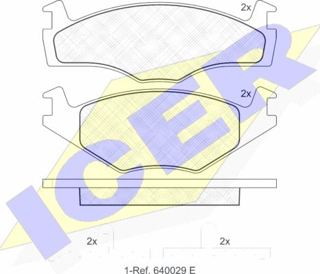 Icer 180459 - Brake Pad Set, disc brake car-mod.net