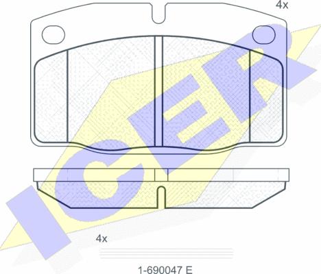 Icer 180454-066 - Brake Pad Set, disc brake car-mod.net
