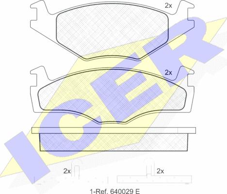 Icer 180460 - Brake Pad Set, disc brake car-mod.net