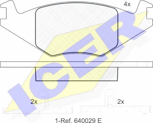 Icer 180461 - Brake Pad Set, disc brake car-mod.net