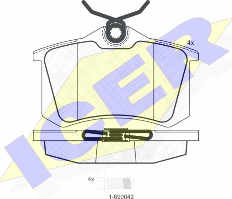 Icer 180697-700 - Brake Pad Set, disc brake car-mod.net