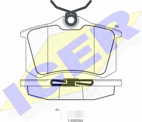 Icer 180697-703 - Brake Pad Set, disc brake car-mod.net